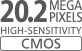 Capteur CMOS 20,2 millions de pixels
