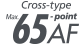 65 collimateurs AF de type croisé (max.)