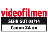 Test Videofilmen: Sehr Gut für Canon XA20